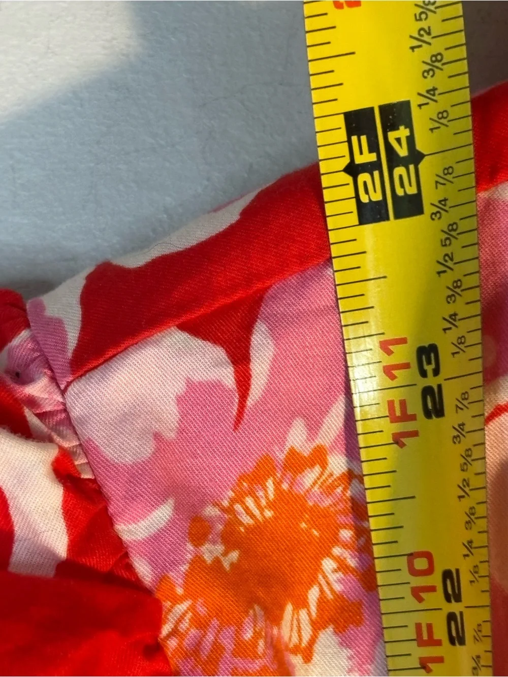 Old Navy Floral Puff Sleeve Peplum Wrap Top Waist Defining Tie XL Red Pink